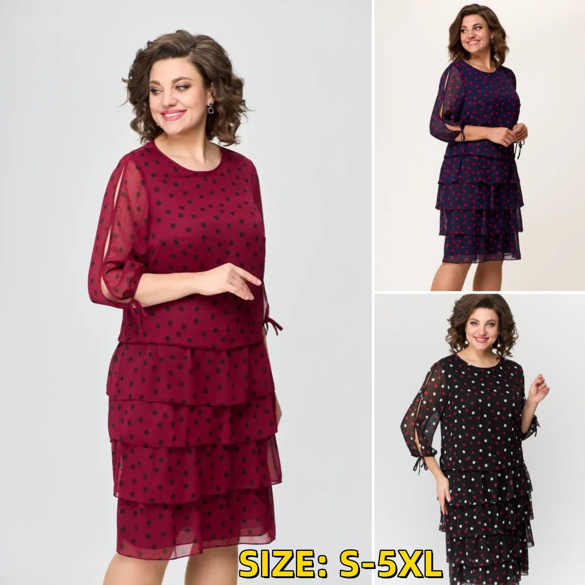 30%off 🏆【S-5XL】💃Vestido de lujo con silueta ligera, confeccionado en cómoda gasa.