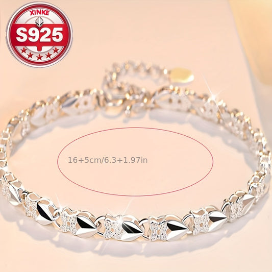 💖🍀【Compre 1 y obtenga 1 gratis】Love New Fashion Pulsera de plata 925 con un trébol de cuatro hojas para mujer 【2 piezas】
