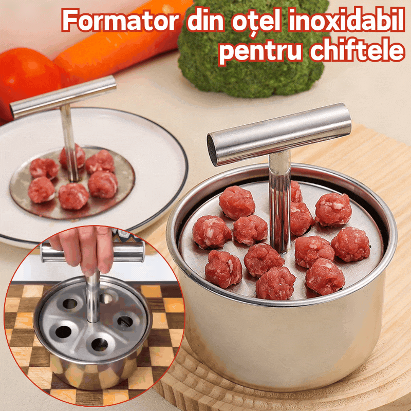 30%OFF🔥Máquina para hacer albóndigas de acero inoxidable, práctico utensilio de cocina, ideal para albóndigas de carne y pescado🍖🐟